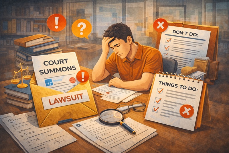 ได้รับหมายศาลหรือถูกฟ้อง อย่าเพิ่งตกใจ บทความนี้สรุปขั้นตอนที่ควรทำทันที การเตรียมเอกสาร และสิ่งที่ไม่ควรทำ เพื่อไม่ให้เสียสิทธิในคดี